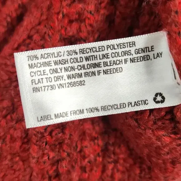 Universal Thread Red Knit Long Sleeve Crew Neck Sweater Womens Size Small S - Picture 4 of 4